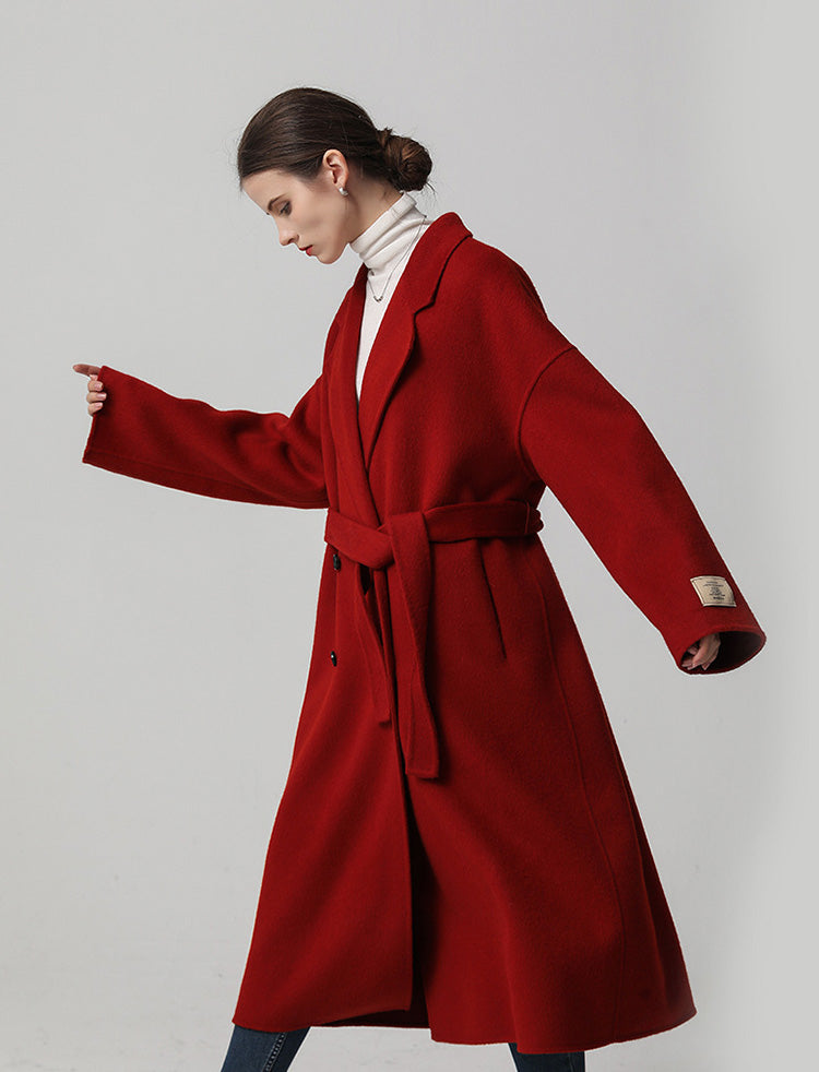 Victoria Double-Breasted Wool Coat