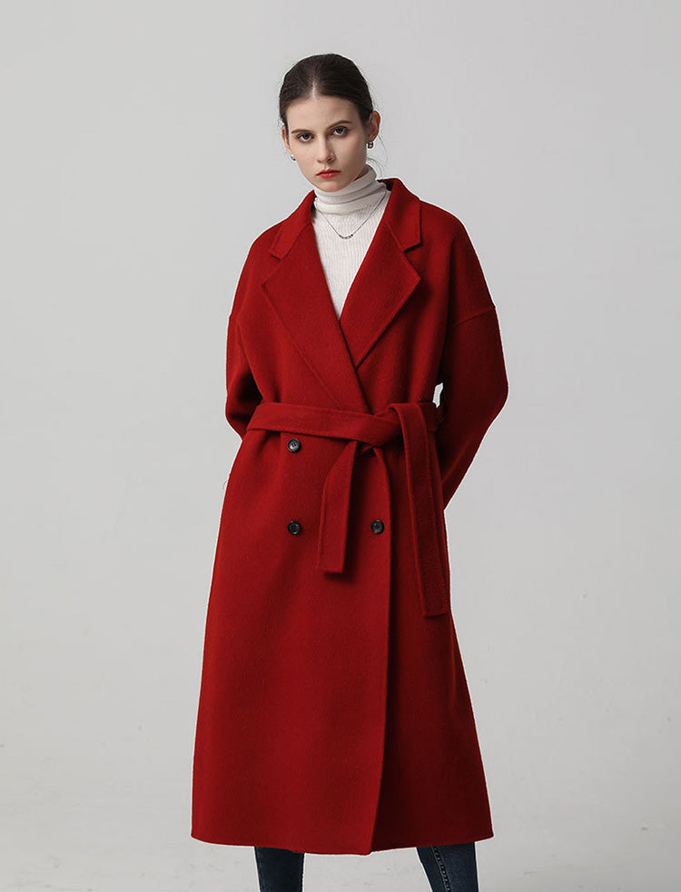 Victoria Double-Breasted Wool Coat